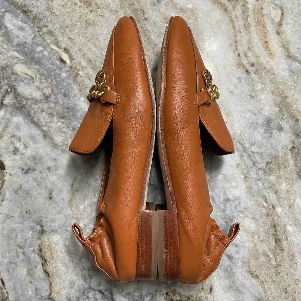 Tory Burch Mini Benton Charm Loafer Calf Leather in Amber 8